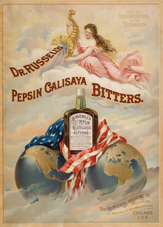 Dr. Russell's Pepsin Calisaya Bitters, 1890s, copyright Philadelphia Museum of Art